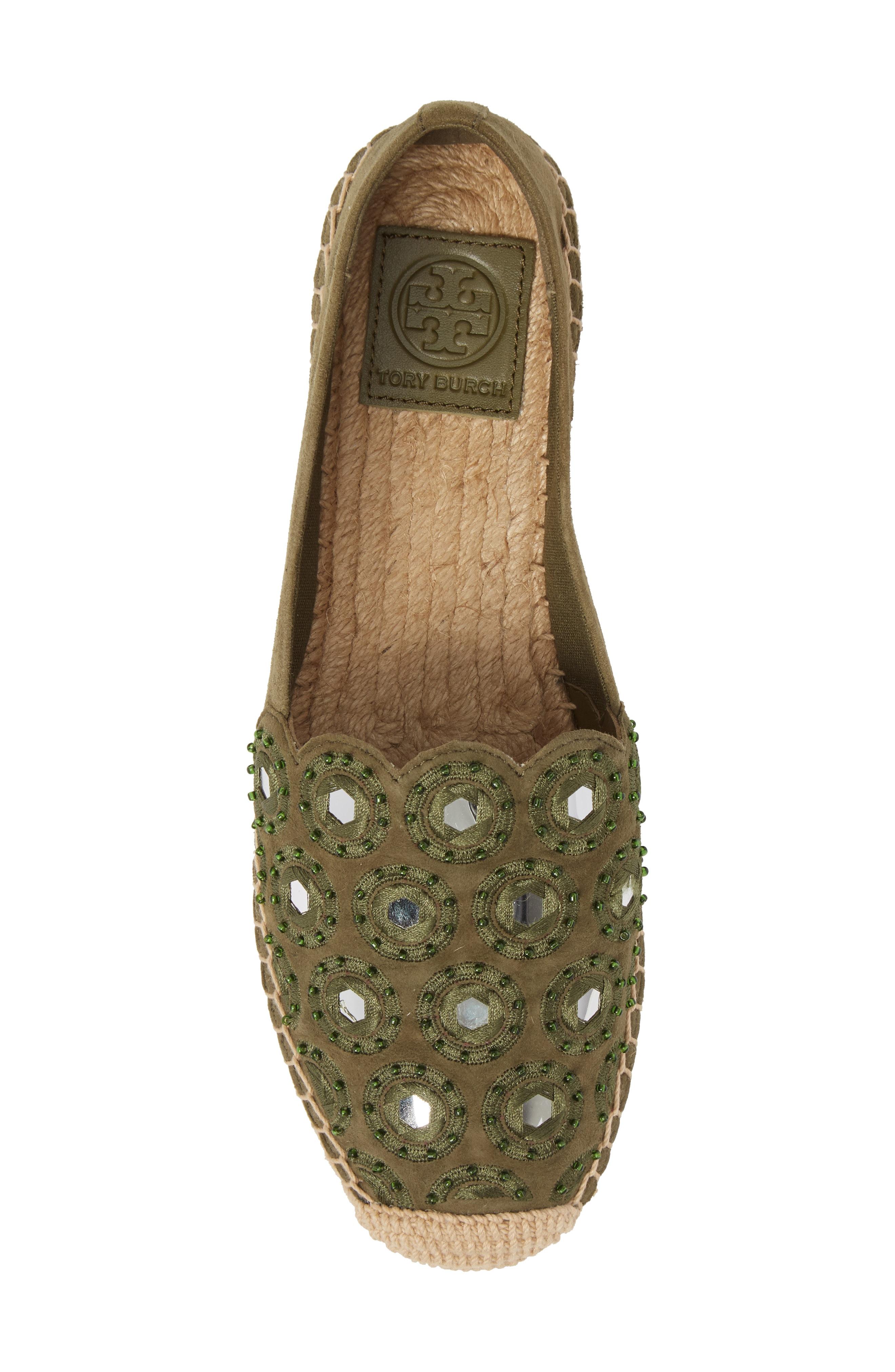 tory burch olive green flats