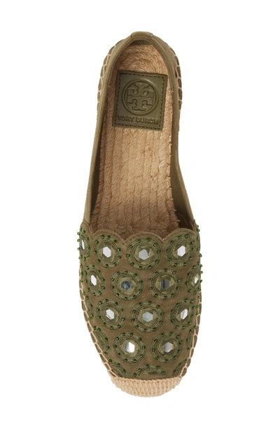 Shop Tory Burch Yasmin Embellished Espadrille In Leccio/ Multi