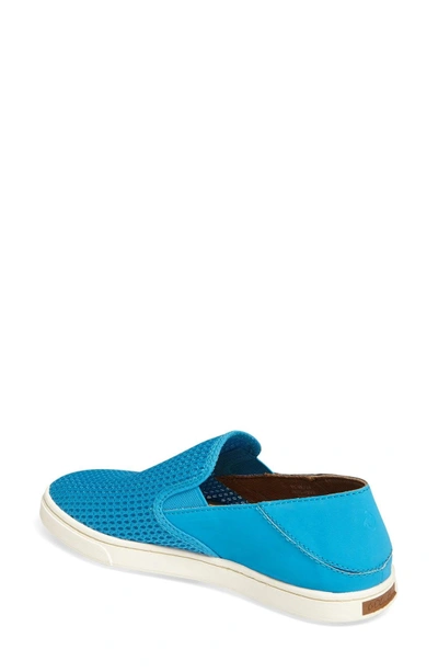 Shop Olukai 'pehuea' Slip-on Sneaker In Vivid Blue Fabric