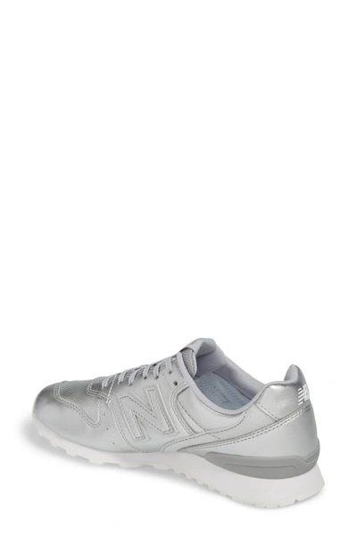 Shop New Balance 696 Sneaker In Metallic Silver