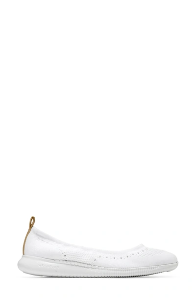 Shop Cole Haan 2.zer?grand Stitchlite Ballet Flat In Optic White Fabric