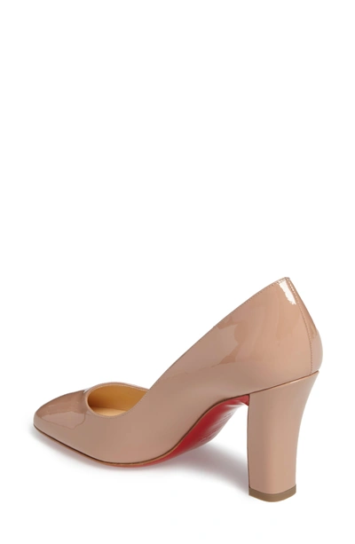 Shop Christian Louboutin Viva Pump In Nude Leather