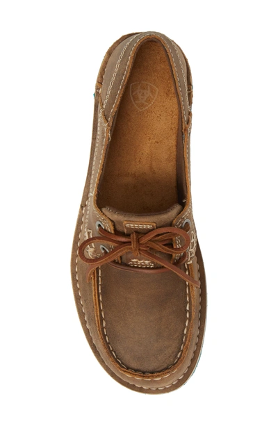 Shop Ariat Cruiser Castaway Loafer In Brown Bomber Leather