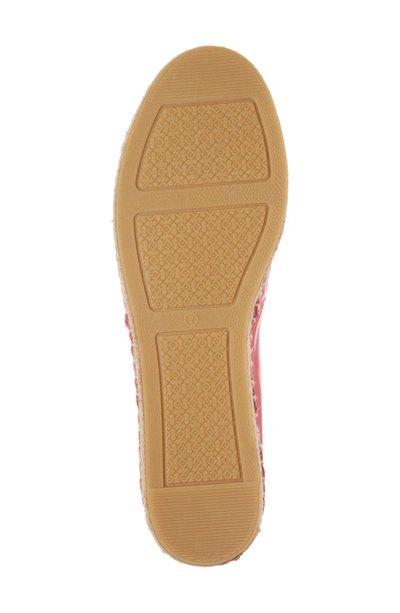 Shop Tory Burch Colorblock Espadrille Flat In Bright Azalea/ Exotic Red