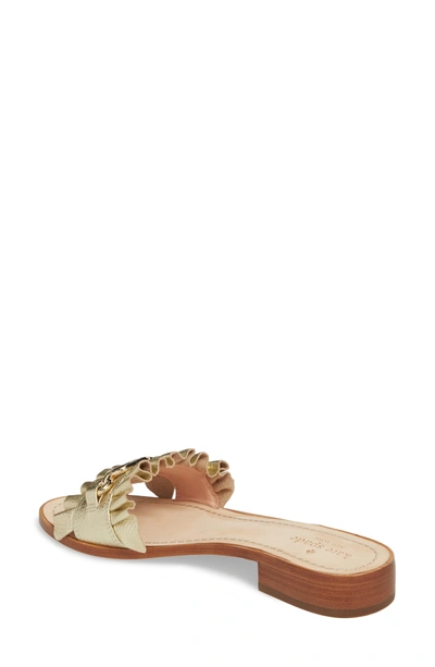 Shop Kate Spade Beau Slide Sandal In Gold