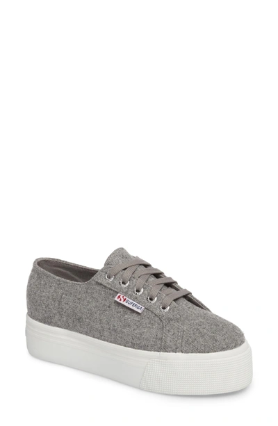 Shop Superga 2790 Platform Sneaker In Light Grey Canvas