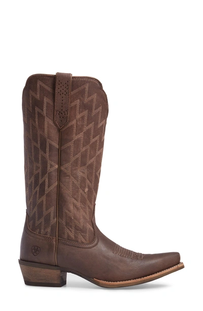 Shop Ariat Heritage Southwestern X-toe Boot In Tack Room Chocolate Leather
