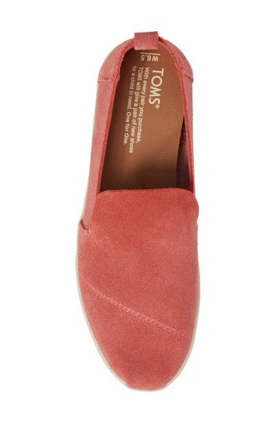 Shop Toms Deconstructed Alpargata Slip-on In Faded Rose Suede