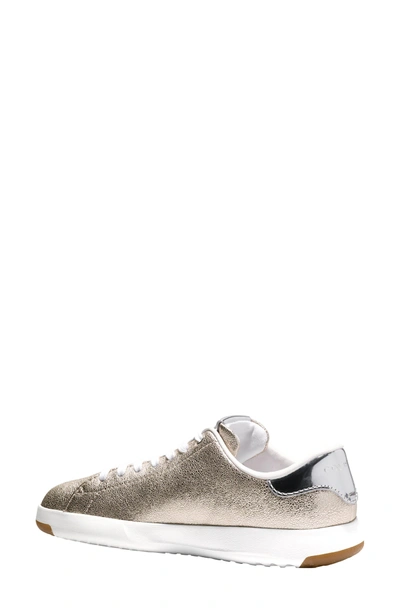 Shop Cole Haan Grandpro Tennis Shoe In Platinum Glitter Leather