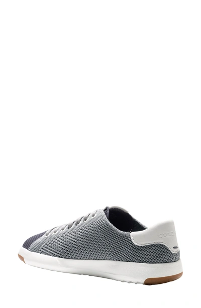 Shop Cole Haan Grandpro Tennis Shoe In Magnet/ Optic White Fabric