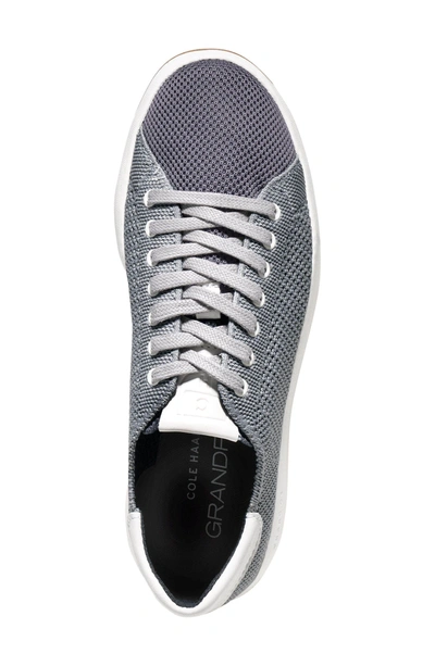 Shop Cole Haan Grandpro Tennis Shoe In Magnet/ Optic White Fabric