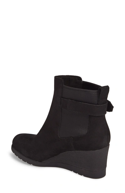 Shop Ugg Waterproof Insulated Wedge Boot In Black Leather