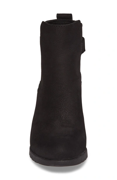 Shop Ugg Waterproof Insulated Wedge Boot In Black Leather