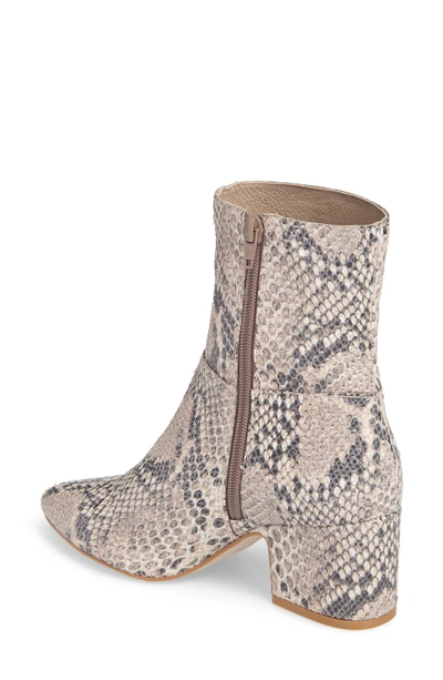 Shop Matisse At Ease Genuine Calf Hair Bootie In Natural Snake Leather