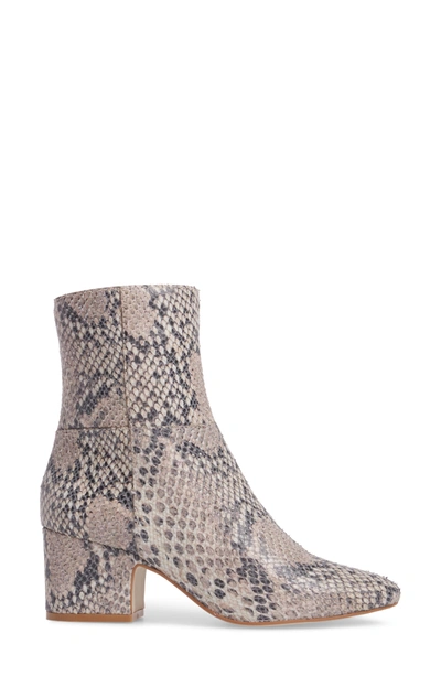 Shop Matisse At Ease Genuine Calf Hair Bootie In Natural Snake Leather