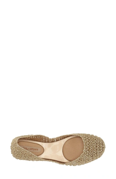 Shop Melissa 'campana Papel Vii' Jelly Flat In Gold/ Spark