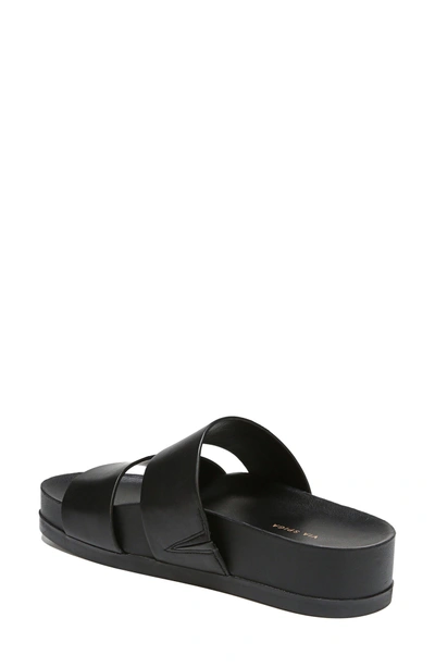 Shop Via Spiga Milton Slide Sandal In Black Leather