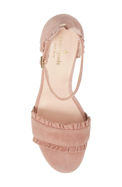 Shop Kate Spade Odele Ruffle Sandal In Dusty Blush