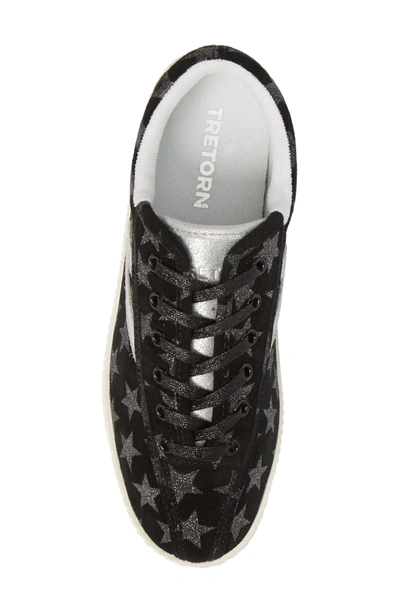 Shop Tretorn Star Sneaker In Black/ Silver/ Silver