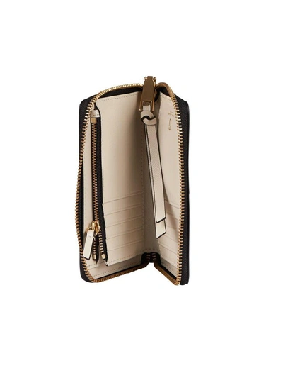 Marc Jacobs Snapshot Mini Compact French Wallet In Blu Arancio Beige