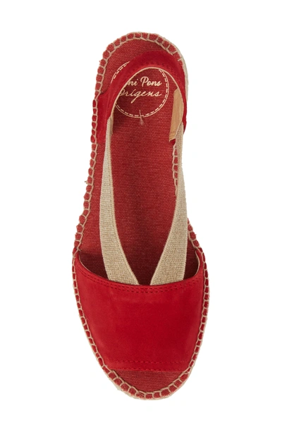 Shop Toni Pons Ella Espadrille Sandal In Red Suede