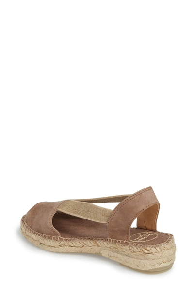 Shop Toni Pons Ella Espadrille Sandal In Taupe Suede