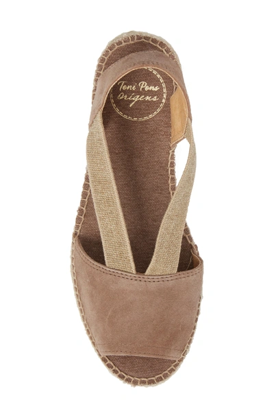 Shop Toni Pons Ella Espadrille Sandal In Taupe Suede