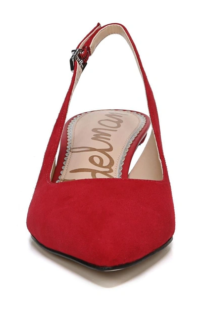 Shop Sam Edelman Ludlow Slingback Pump In True Red Suede