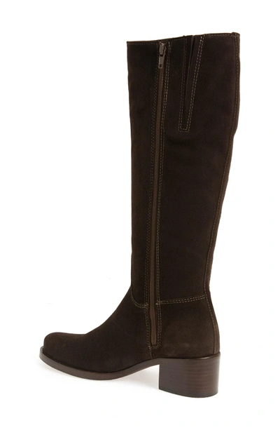 Shop La Canadienne 'polly' Waterproof Knee High Boot In Brown Suede