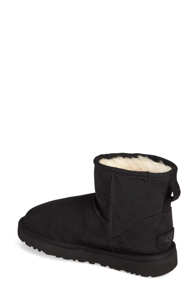 Shop Ugg Classic Mini Snake Boot In Black Nubuck Leather