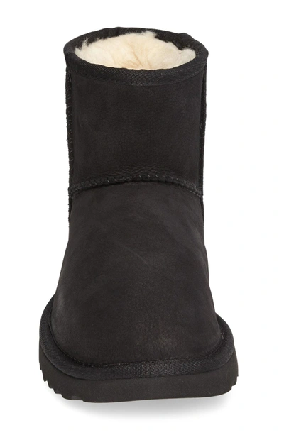 Shop Ugg Classic Mini Snake Boot In Black Nubuck Leather