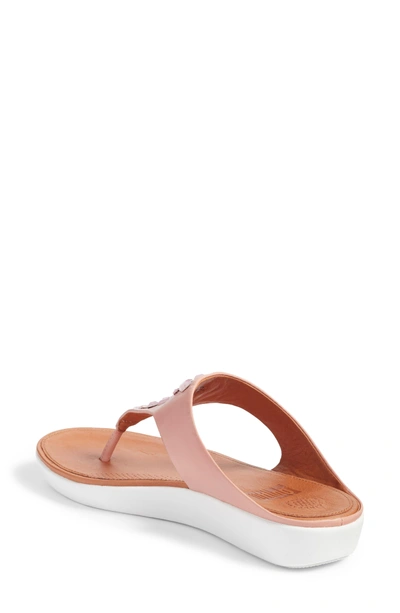 Shop Fitflop Banda Sandal In Dusty Pink Leather