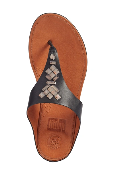 Shop Fitflop Banda Sandal In Black Leather