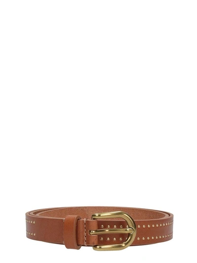 Shop Isabel Marant Kane Brown Belt In Leather Color