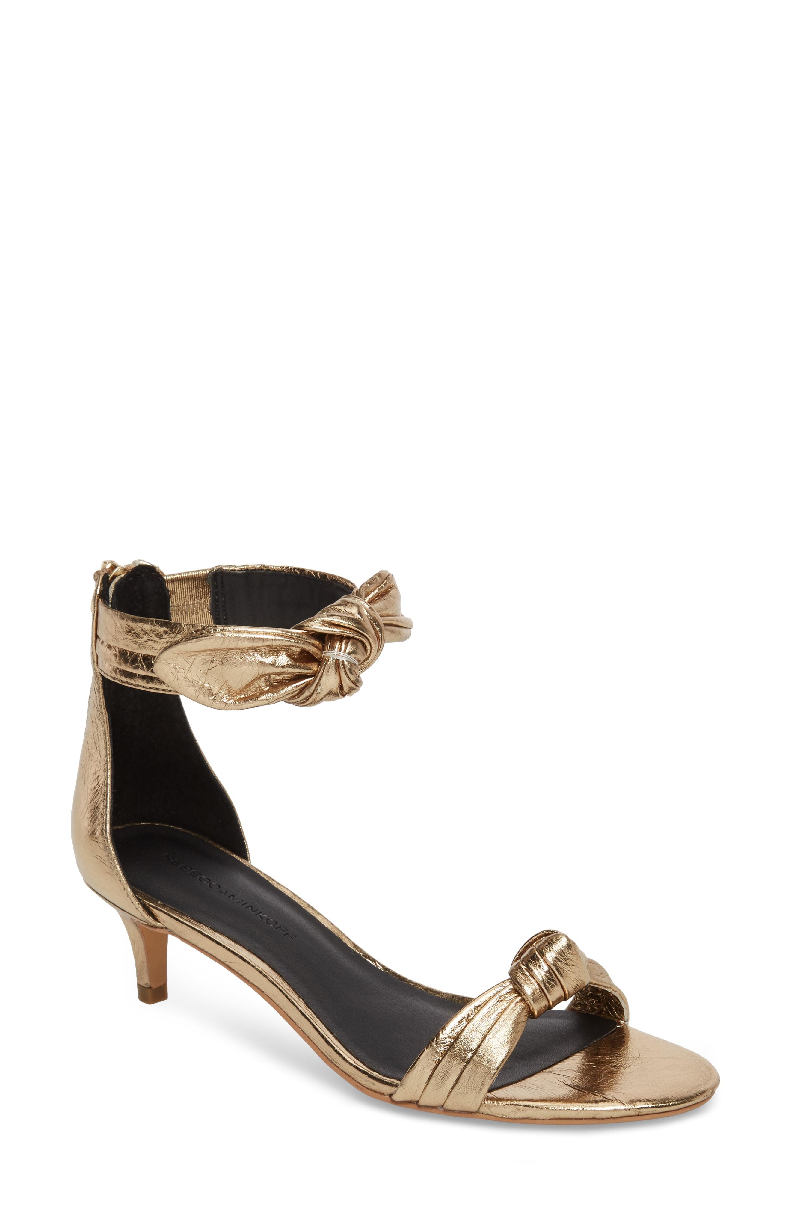 rebecca minkoff kaley metallic leather sandal