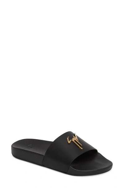 Shop Giuseppe Zanotti Laburela Slide Sandal In Black