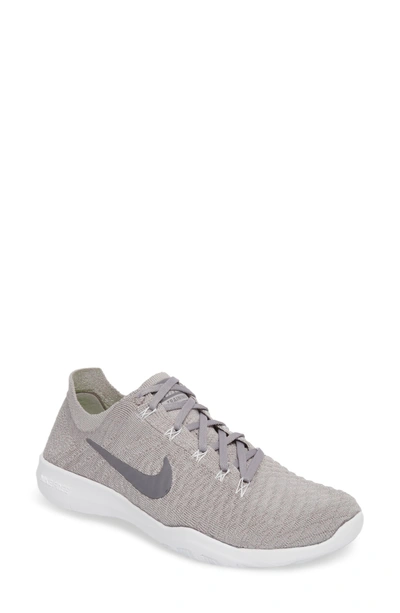 Shop Nike Free Tr Flyknit 2 Training Shoe In Atmosphere Grey/ Smoke