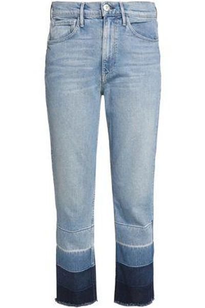 Shop 3x1 Dégradé High-rise Straight-leg Jeans In Light Denim
