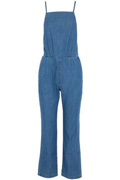 Shop 3x1 Woman Open-back Denim Jumpsuit Mid Denim