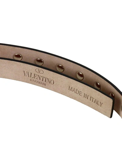 Shop Valentino Belt Adjustable Rockstud Spike Belt 1.5cm Wide In Red