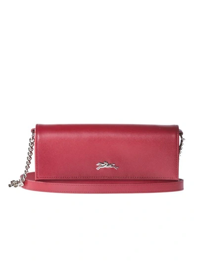 Shop Longchamp Chain Continental Wallet In 379ruby