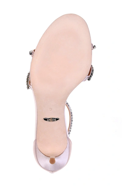 Shop Badgley Mischka Hobbs Ankle Strap Sandal In Light Pink Satin