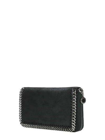 Shop Stella Mccartney Falabella Zipped Wallet In Black