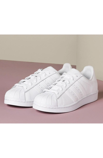 Shop Adidas Originals Superstar Sneaker In White/ Collegiate Burgundy