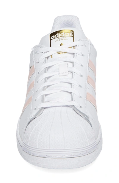 Shop Adidas Originals Superstar Sneaker In White/ Ice Pink