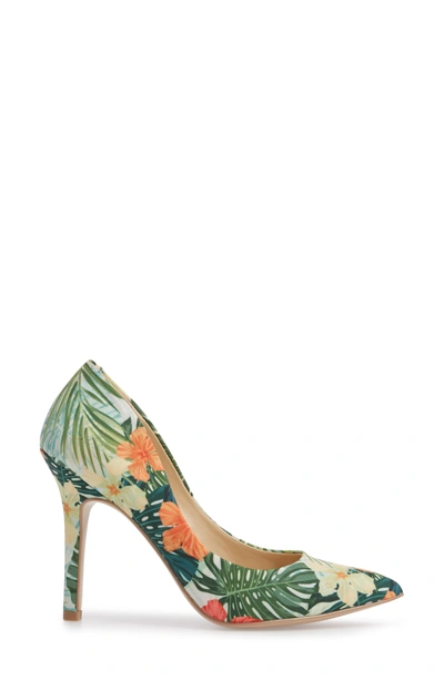 Shop Charles By Charles David Maxx Pointy Toe Pump In Green Multi Print Fabric