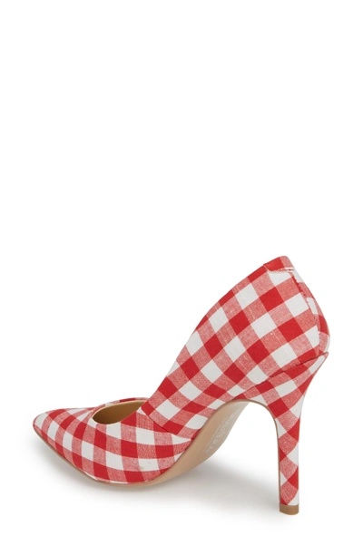Shop Charles By Charles David Maxx Pointy Toe Pump In Red/ White Gingham Fabric