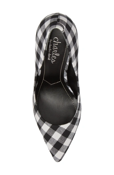 Shop Charles By Charles David Maxx Pointy Toe Pump In Black/ White Gingham Fabric