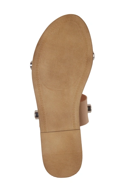 Shop Steve Madden Jessy Embellished Slide Sandal In Nude Leather