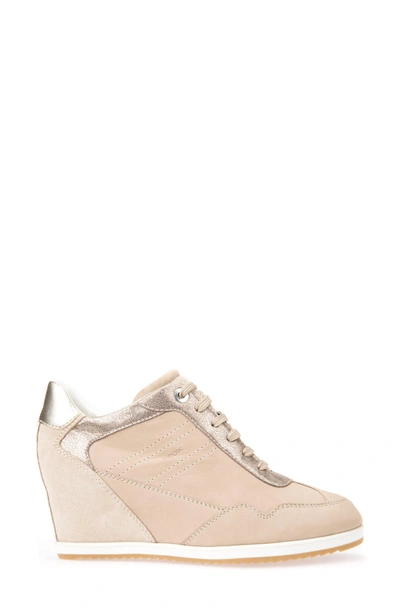 Shop Geox Illusion 34 Wedge Sneaker In Sand Leather